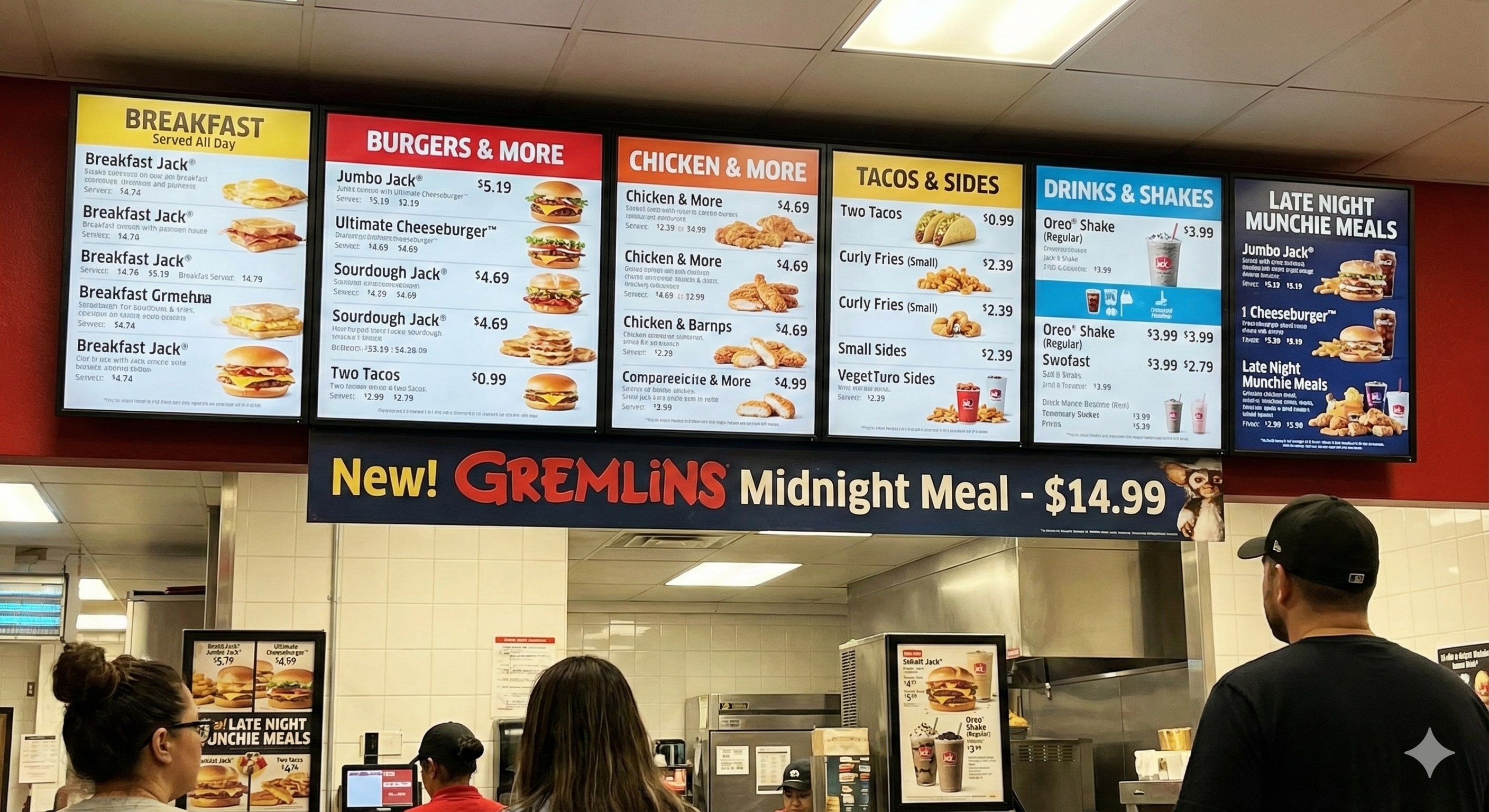 Jack in the Box Full Menu Spread