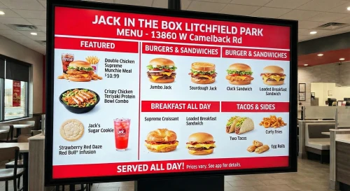 jack in the box Litchfield Park menu