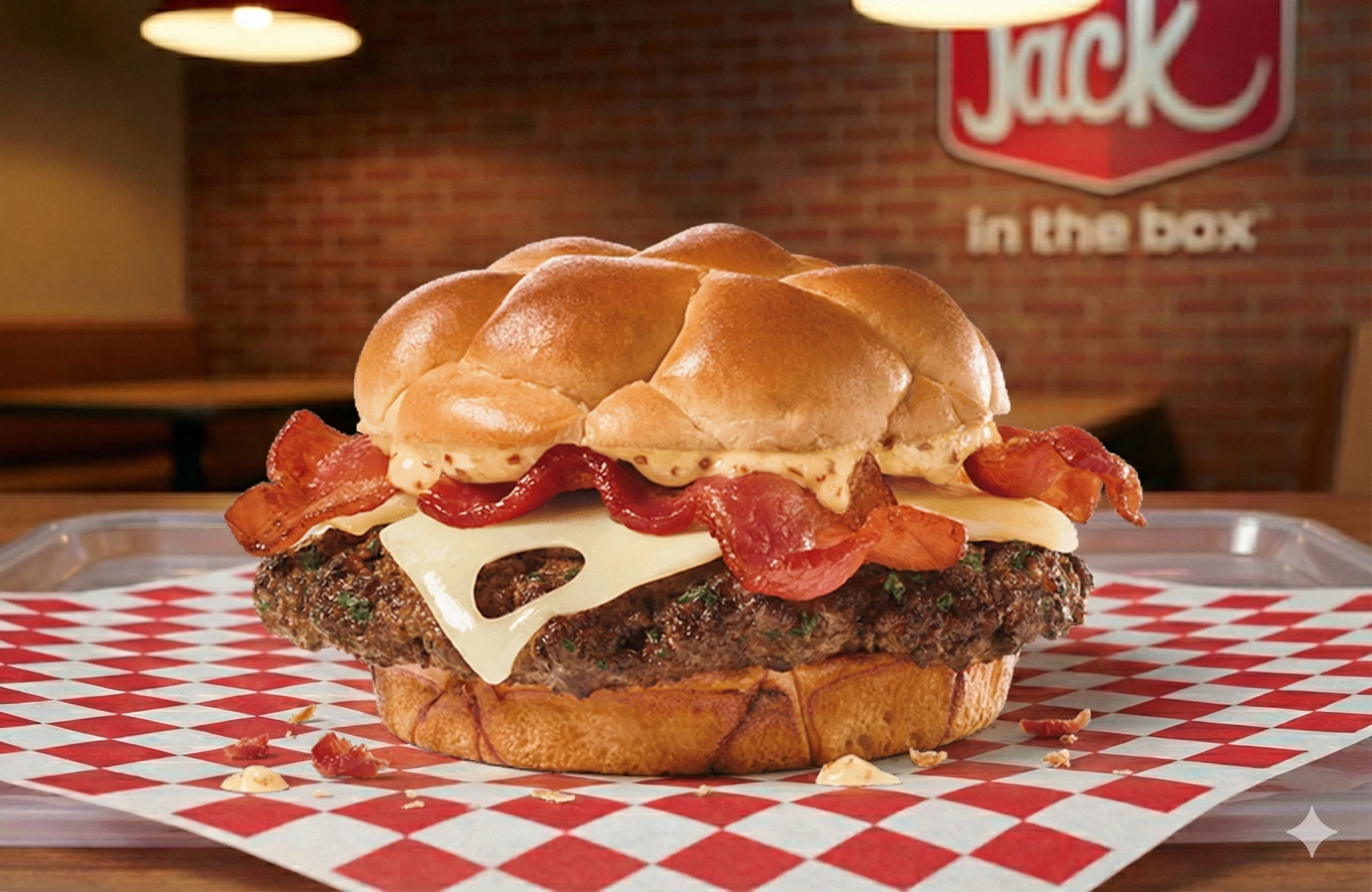 Bacon Swiss Buttery Smashed Jack