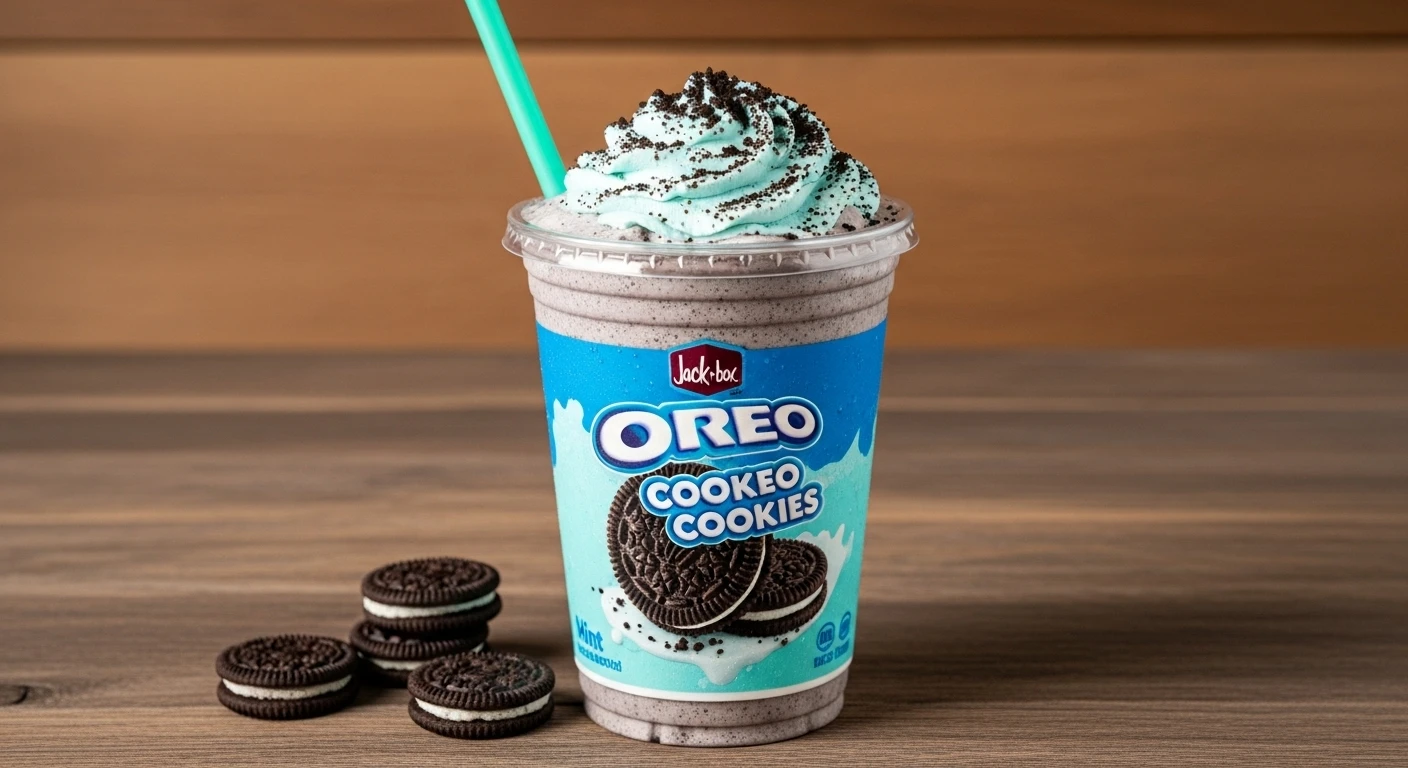 Oreo Cookie Mint Shake jack in the box