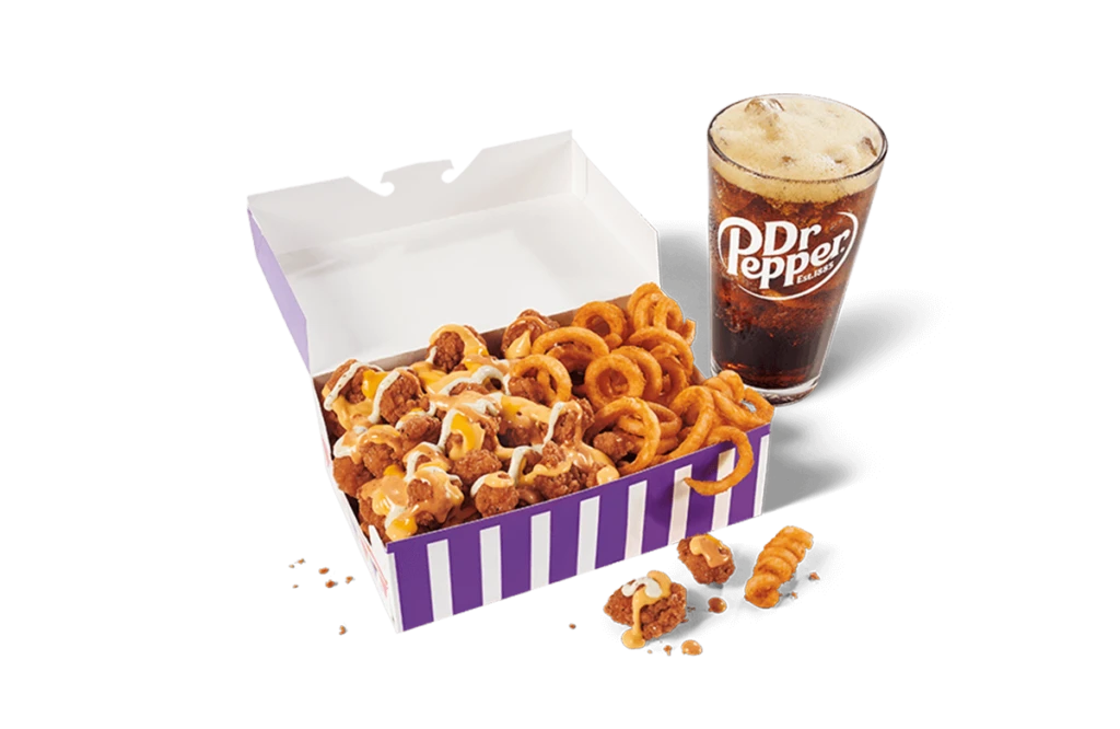 spicy sauced and loaded popcorn chicken big box combo
