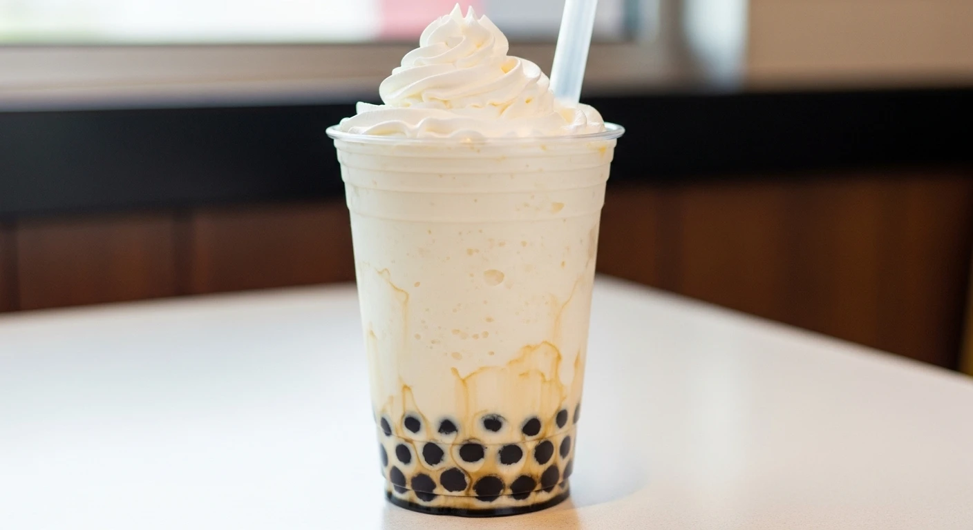 Vanilla Shake With Boba
